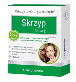 SKRZYPSTRONG 30 tabl. włosy, skóra, paznokcie