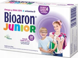 Bioaron Junior 30 kaps. do żucia D, DHA i EPA