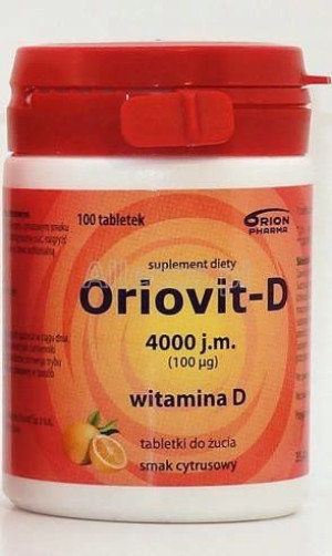 ORIOVIT-D 4000 J.M. 100 tab do ssania, rozgryzania