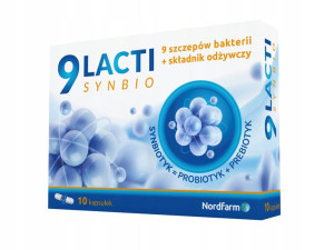 9 Lacti Synbio (probiotyk + prebiotyk) 10 kaps.