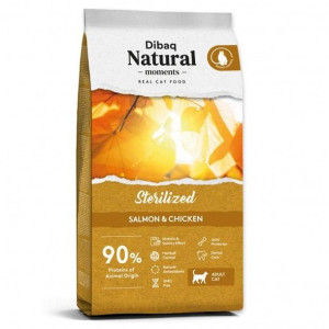 Dibaq Natural Moments Cat Sterilized Sucha Karma Dla Kotów z Łososiem i Kur