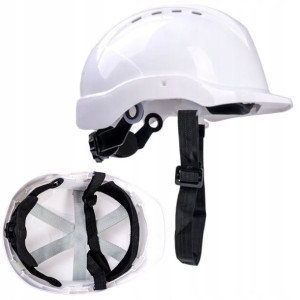 Kask Ochronny Hełm Budowlany Biały Regulacja