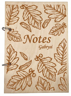 Notes A5 Pamiętnik Złote myśli LIŚCIE KWIATY opcje