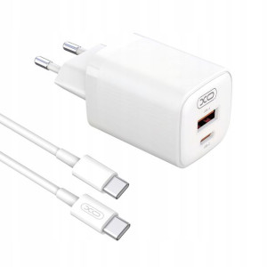 XO ładowarka PD 30W QC 3.0 18W USB-A USB-C + kabel