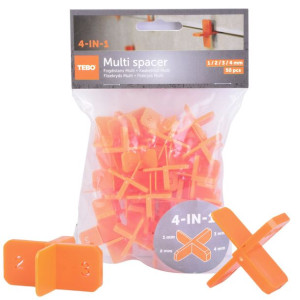 System Poziomowania Krzyżyki 1-4mm 50szt Tebo