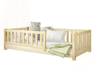 Łóżko dla dziecka drewno 80x160 sosna LEA + stelaż barierki nogi 3 cm