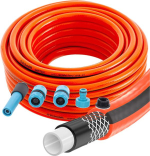 Wąż Ogrodowy 4-warstwowy 20bar 3/4" 50m + Złączki