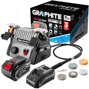 GRAPHITE SZLIFIERKA STOŁOWA akumulatorowa 3w1 +6Ah