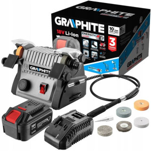 GRAPHITE SZLIFIERKA STOŁOWA akumulatorowa 3w1 +4Ah