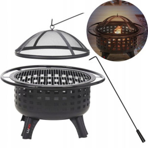 Palenisko Grill Ogrodowe 2w1 Ognisko + Ruszt 57 Cm