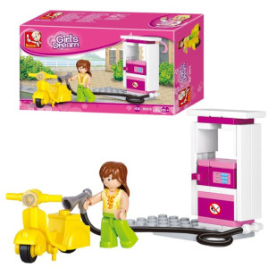 Klocki Sluban Stacja Benzynowa Girl's Dream Friends 37 El.
