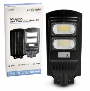 Lampa Solarna LED Uliczna MOCNA 60W Zewnętrzna
