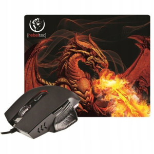 Rebeltec mysz + podkładka RED DRAGON