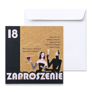 Zaproszenia na 18 urodziny KOPERTA osiemnastka