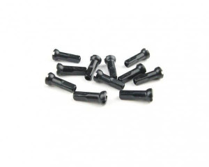 Nyple aluminiowe POLYAX 12mm 36szt. czarne, secure lock