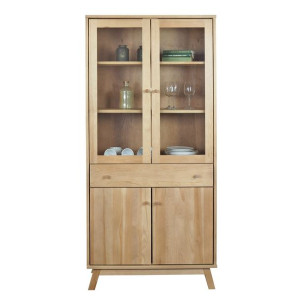Witryna drewniana Oregon Wood, kolor dębowy, 189x90x45 cm