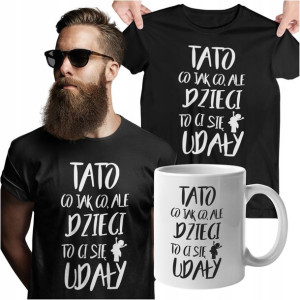 Koszulka Dla Taty Na Dzień Ojca Zestaw Z Kubkiem