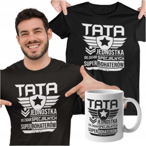 Koszulka Dla Taty Prezent Dla Ojca Z Kubkiem Kubek
