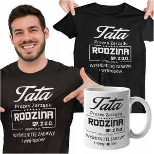 Koszulka Dla Taty Na Dzień Ojca Prezent Z Kubkiem