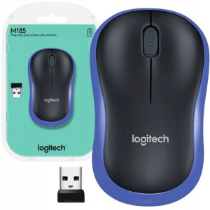 Myszka Bezprzewodowa Logitech M185 Niebieska Nano