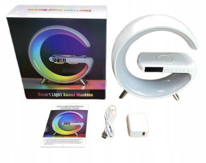Smart Lampka Led Ładowarka Głośnik 5w1 Biała