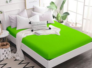 Prześcieradło Frotte 120x200 Limonka