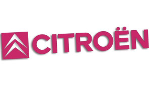 Wycinana naklejka CITROEN 1985 różowa