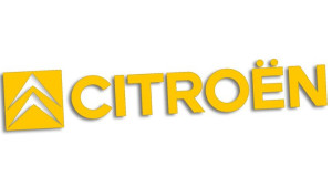 Wycinana naklejka CITROEN 1985 żółta