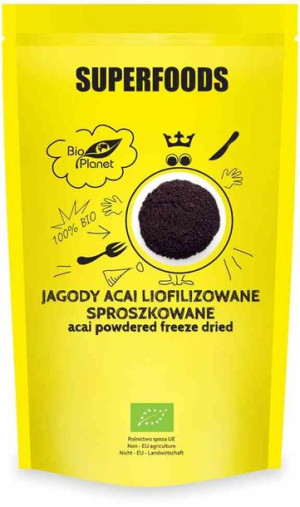 Jagody Acai Liofilizowane Sproszkowane Bio 100 G - Bio Planet