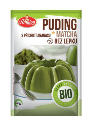 Budyń Z Herbatą Matcha O Smaku Ananasowym Bezglutenowy Bio 40 G - Amylon