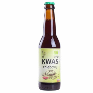 Kwas Chlebowy Z Sokiem Malinowym Bezglutenowy Bio 330 Ml - Eko Natura