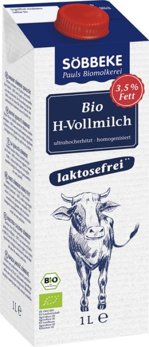 Mleko Bez Laktozy (3,5 % Tłuszczu) Bio 1 L - Sobbeke