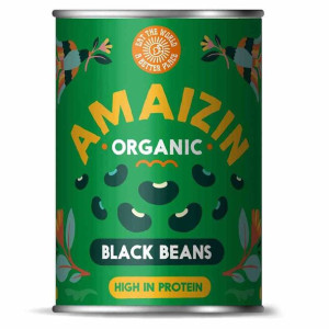 Fasola Czarna W Zalewie Bezglutenowa Bio 400 G (240 G) (puszka) - Amaizin