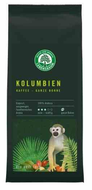 Kawa Ziarnista Arabica 100 % Kolumbia Bio 250 G - Lebensbaum