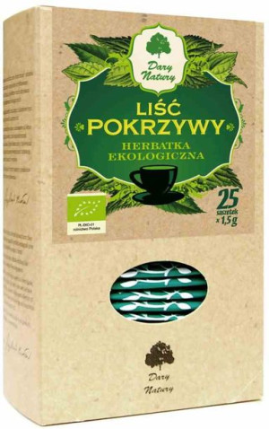 Herbatka Liść Pokrzywy Bio (25 X 1,5 G) 37,5 G - Dary Natury