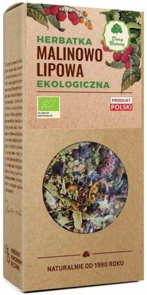 Herbatka Lipowo - Malinowa Bio 80 G - Dary Natury