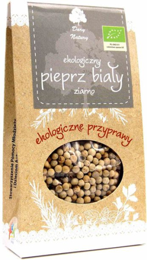 Pieprz Biały Ziarno Bio 30 G - Dary Natury