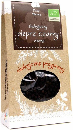 Pieprz Czarny Ziarno Bio 50 G - Dary Natury