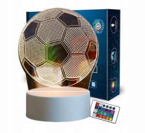 Lampka Led Piłka Nożna Podświetlany 3d+pilot