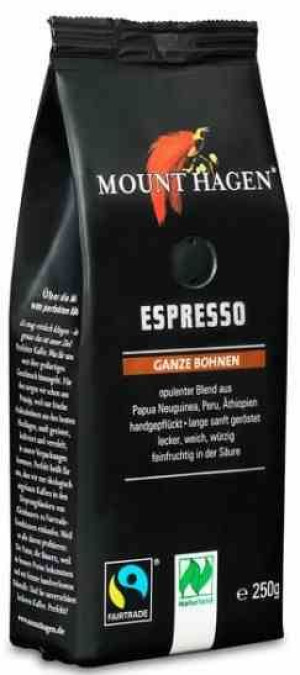 Kawa Ziarnista Arabica 100 % Espresso Fair Trade Bio 250 G - Mount Hagen