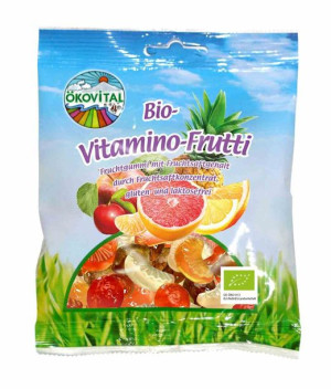 Żelki Owocowe Bez Laktozy Bezglutenowe Bio 80 G - Okovital