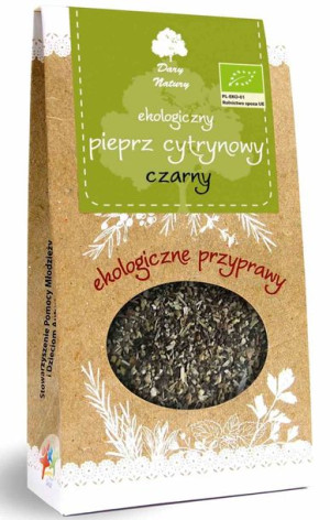 Pieprz Czarny Cytrynowy Bio 50 G - Dary Natury