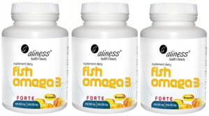 Aliness Fish Omega 3 FORTE 3x90kaps. DHA Olej rybi