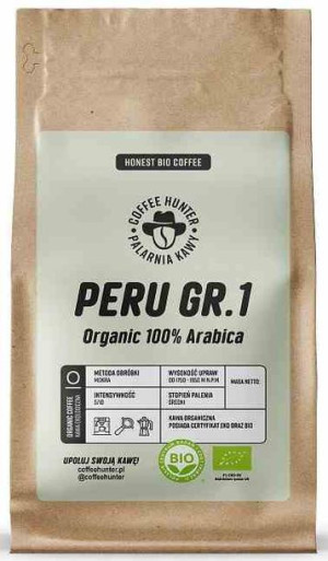 Kawa Ziarnista Arabica 100 % Peru Bio 250 G - Coffee Hunter
