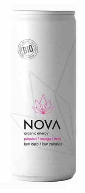 Napój Energetyzujący O Smaku Marakuja - Mango - Mięta Bio 250 Ml - Nova