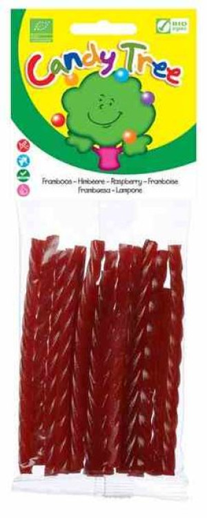 Żelki Spiralki Malinowe Bezglutenowe Bio 75 G - Candy Tree