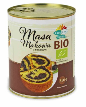 Masa Makowa Z Bakaliami Bio 850 G (puszka) - Croc-crac (bioveri)