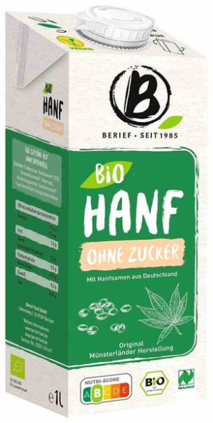 Napój Z Konopi Nie Zawiera Cukrów Bezglutenowy Bio 1 L - Berief