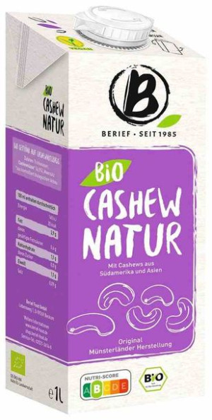 Napój Z Orzechów Nerkowca Nie Zawiera Cukrów Bezglutenowy Bio 1 L - Berief