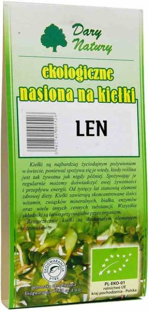Nasiona Lnu (siemię Lniane) Bio 250 G - Dary Natury